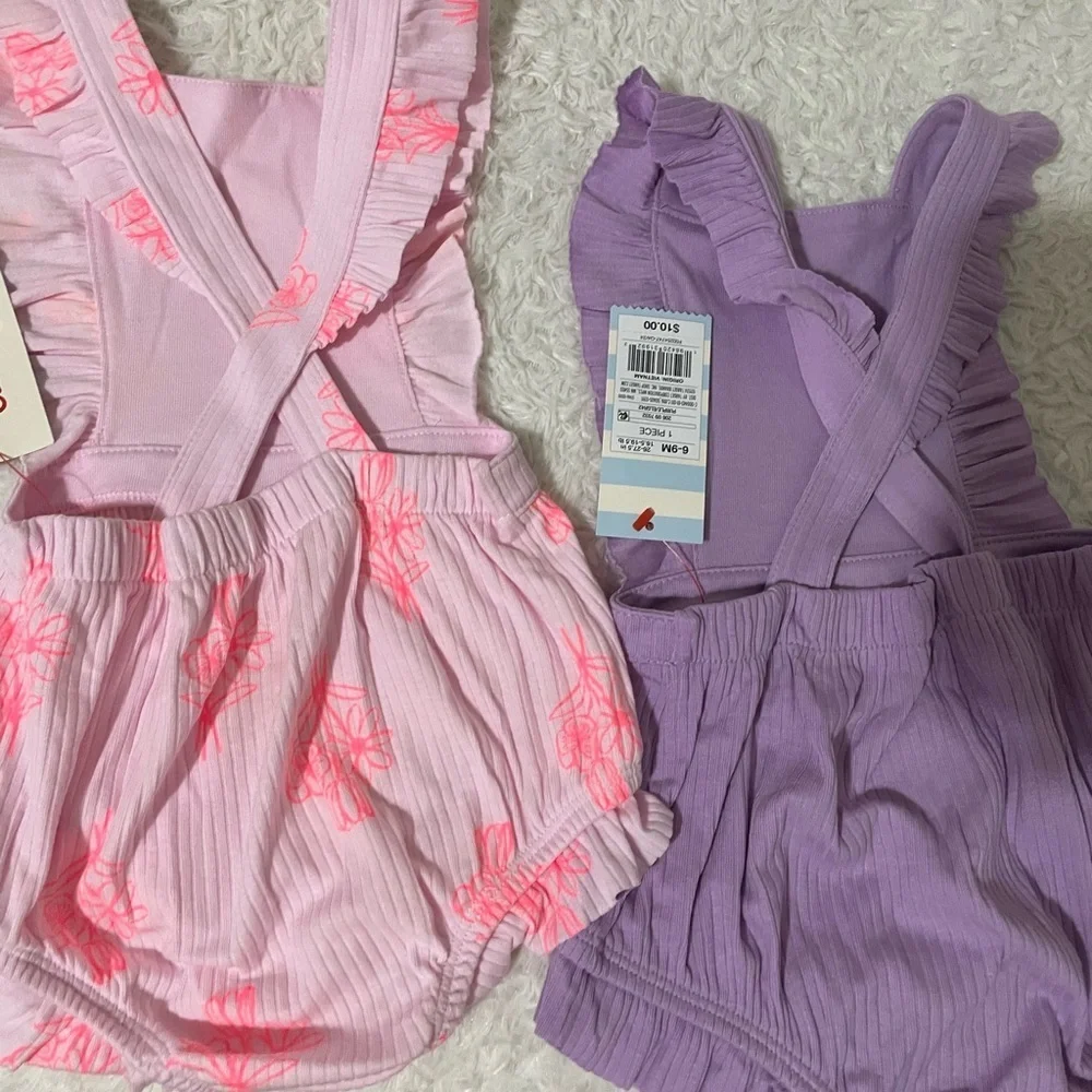 Cat & Jack Pink and Purple Baby Outfits bundle two pieces
